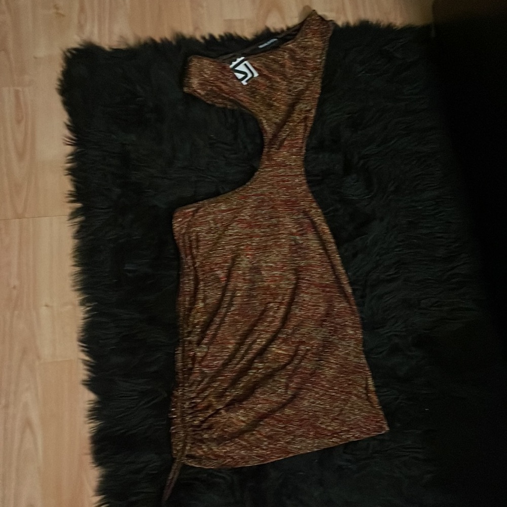 🎥📽SHANE JUSTIN SEQUENCE TIE ON THE SIDE 1 SHOULDER STRAP SIDE OUT MINI DRESS🖤 - Picture 15 of 17